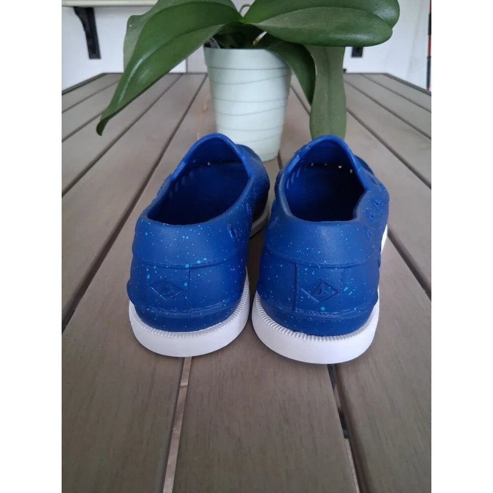 Sperry Top- Slider Men's Authentic Float Boat Water shoes Blue Speckle SZ 8 SB5